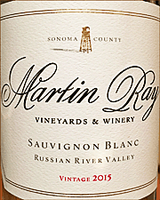 Martin Ray 2015 Sauvignon Blanc