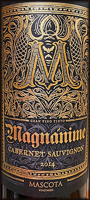 Mascota 2014 Magnanime Cabernet Sauvignon