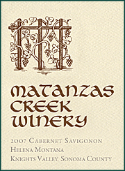Matanzas Creek 2007 Helena Montana Cabernet