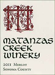 Matanzas Creek 2011 Sonoma County Merlot