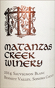 Matanzas Creek 2014 Bennett Valley Sauvignon Blanc