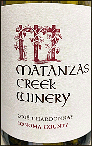 Matanzas Creek 2018 Sonoma County Chardonnay