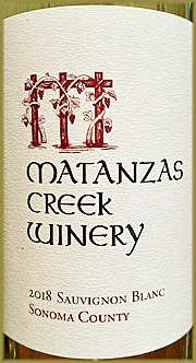 Matanzas Creek 2018 Sonoma County Sauvignon Blanc