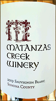 Matanzas Creek 2019 Sonoma County Sauvignon Blanc