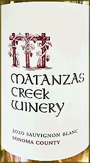 Matanzas Creek 2020 Sonoma County Sauvignon Blanc