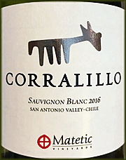Matetic 2016 Corralillo Sauvignon Blanc