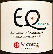 Matetic 2016 EQ Coastal Sauvignon Blanc