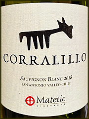 Matetic 2018 Corralillo Sauvignon Blanc