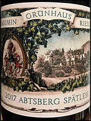 Maximin Grunhaus 2017 Maximin Grunhaus Abtsberg Spatlese Riesling