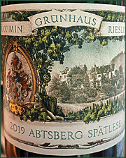 Maximin Grunhaus 2019 Maximin Grunhaus Abtsberg Spatlese Riesling