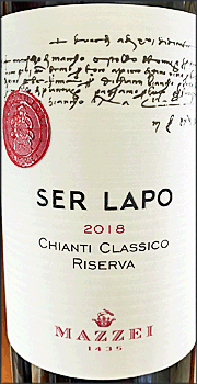 Mazzei 2018 Chianti Classico Riserva Ser Lapo