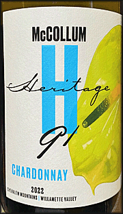 McCollum Heritage 91 2022 Chardonnay