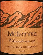 McIntyre 2016 Santa Lucia Highlands Chardonnay