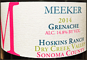Meeker 2014 Hoskins Ranch Grenache