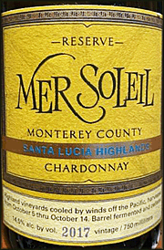 Mer Soleil 2017 Reserve Chardonnay