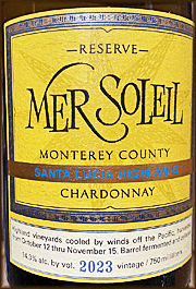 Mer Soleil 2023 Santa Lucia Highlands Reserve Chardonnay