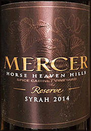 Mercer 2014 Reserve Spice Cabinet Vineyard Syrah
