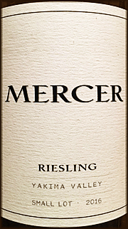 Mercer 2016 Small Lot Riesling
