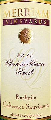 Merriam 2010 Gloeckner Turner Ranch Cabernet Sauvignon