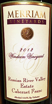 Merriam 2012 Windacre Vineyard Cabernet Franc