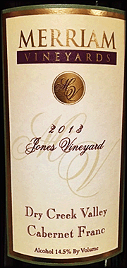 Merriam 2013 Jones Cabernet Franc