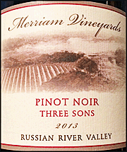 Merriam 2013 Three Sons Pinot Noir