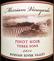 Merriam 2015 Three Sons Pinot Noir