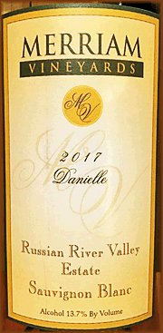 Merriam 2017 Danielle Sauvignon Blanc