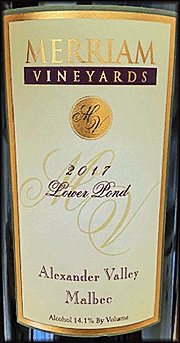 Merriam 2017 Lower Pond Malbec