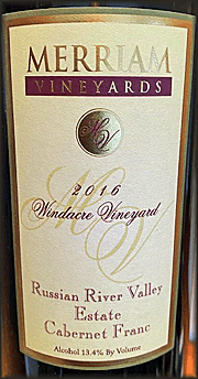 Merriam 2016 Cabernet Franc