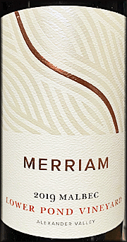 Merriam 2019 Lower Pond Malbec