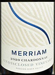 Merriam 2020 Undisclosed Chardonnay