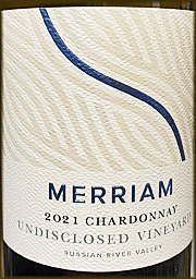Merriam 2021 Undisclosed Chardonnay