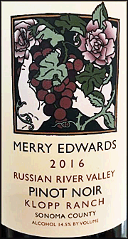 Merry Edwards 2016 Klopp Ranch Pinot Noir