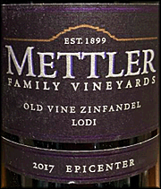 Mettler 2017 Epicenter Old Vine Zinfandel