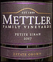 Mettler 2017 Petite Sirah