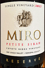 Miro 2017 Reserve Petite Sirah 