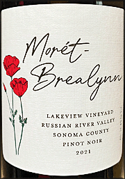 Moret Brealynn 2021 Lakeview Vineyard Pinot Noir