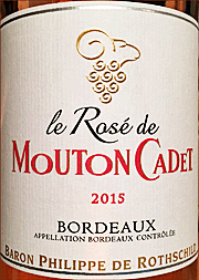 Mouton Cadet 2015 le Rose de Mouton Cadet