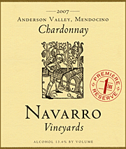 Navarro 2007 Premier Reserve Chardonnay