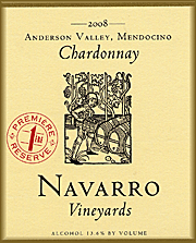 Navarro 2008 Premier Reserve Chardonnay