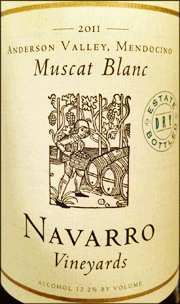 Navarro 2011 Muscat Blanc Dry Estate Bottled