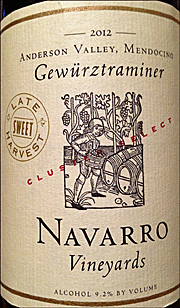 Navarro 2012 Sweet Late Harvest Cluster Select Gewurztraminer