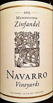 Navarro 2013 Zinfandel