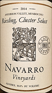 Navarro 2014 Late Harvest Cluster Select Sweet Riesling