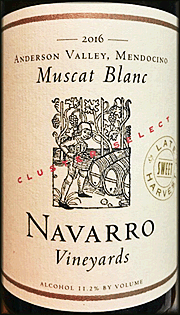 Navarro 2016 Cluster Select Late Harvest Muscat Blanc
