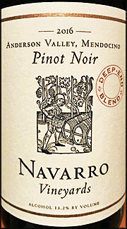 Navarro 2016 Deep End Blend Pinot Noir