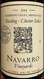 Navarro 2018 Cluster Select Late Harvest Riesling