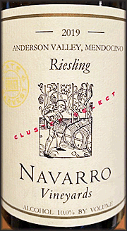 Navarro 2019 Cluster Select Late Harvest Riesling