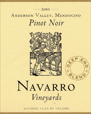 Navarro 2010 Deep End Blend Pinot Noir